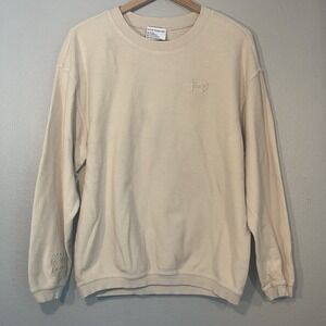 Shop Darling Cream Sweatshirt Jesus = Love Heart On My Sleeve Small Crewneck
